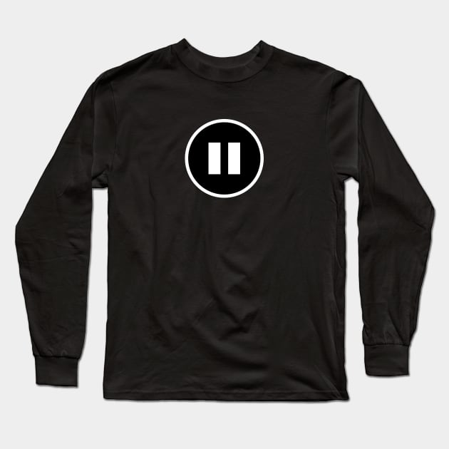 Pause Button Long Sleeve T-Shirt by Solenoid Apparel